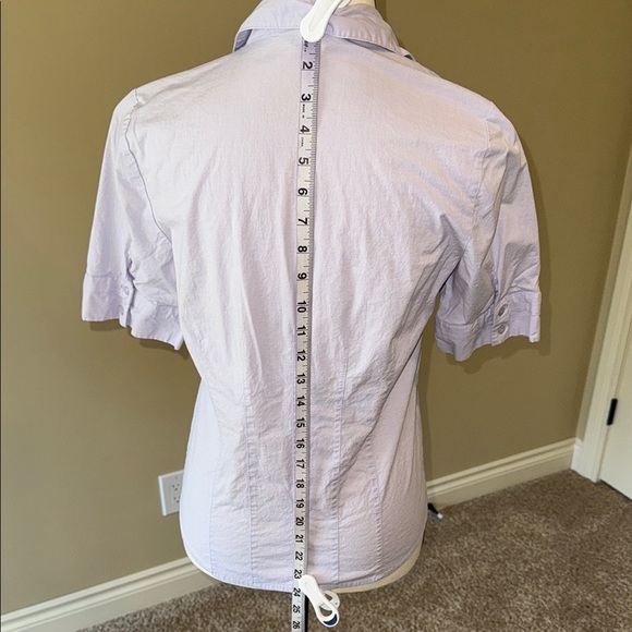 Reitmans Shirt Purple Fitted Button Down Short Sleeve with Collar Women's Sz 7 - Picture 5 of 11
